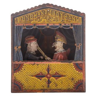 Punch and Judy Cast Iron Mechanical Bank