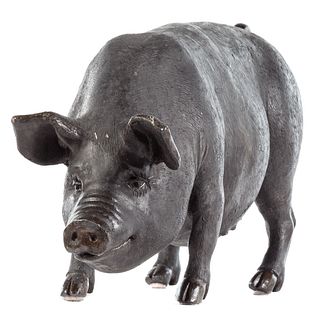 Cast-Lead Figure of a Pig