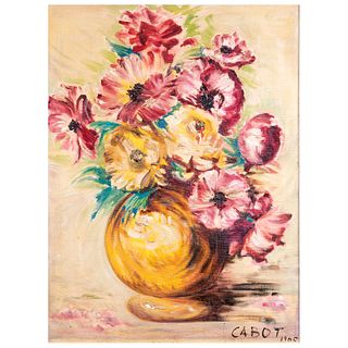 Cabot. Bouquet. Óleo sobre tela. Firmado y fechado 1960. Enmarcado. 60 x 44 cm