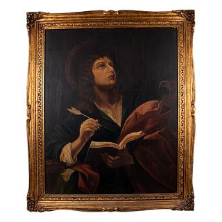 A.S.G.U. San Juan Evangelista. Firmado. Óleo sobre tela. Enmarcado. 100 x 80 cm