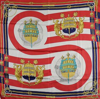 Hermes Silk Scarf - Chateaux D'Arriere