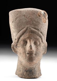 Etruscan Pottery Head of a Dignatary / Nobled