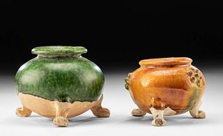Chinese Tang Dynasty Glazed Pottery Jars (pr)
