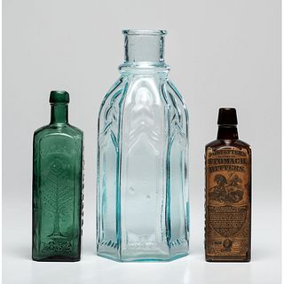 Three Pennsylvania Glass Advertising Bottles