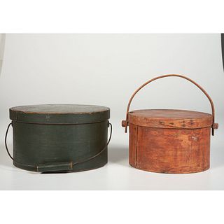 Two Handled Pantry Boxes in Old Paint