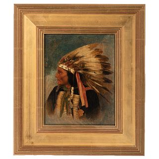 A Portrait of a Native American Figure
