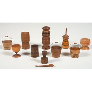 A Group of Turned Wood and Treenware 