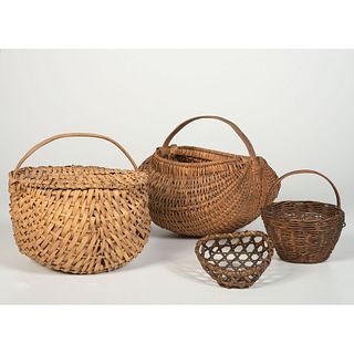 Four Split and Woven Baskets