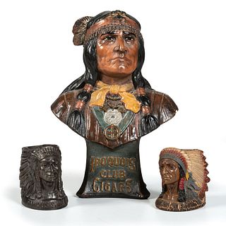 Three Iroquois Club Cigar Advertising Pieces