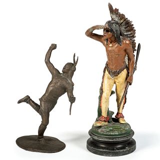Two Native American Bronze Figures