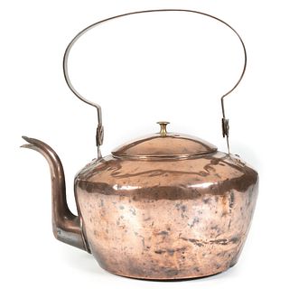 A Rare Gettysburg Copper Goose Neck Tea Kettle