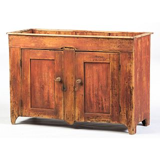 A Pennsylvania Red-Stained Pine Dry Sink