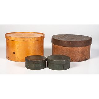 Four Bentwood Pantry Boxes