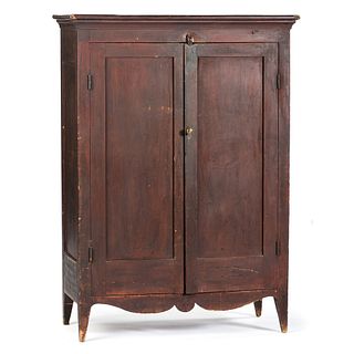 A Federal Stained Cherrywood or Maple Cabinet