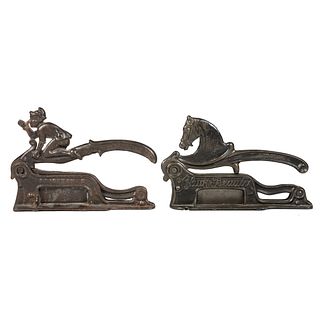 Two Figural Cigar Cutters