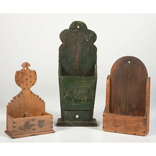 Three Wooden Hanging Boxes