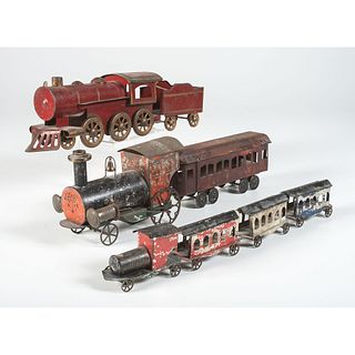 Three Tin Toy Trains