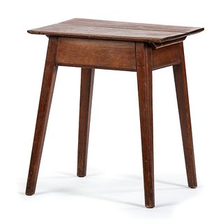 A Federal Splayed Leg Planked Top Mahogany Work Stand