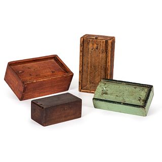 Four Slide-Top Candle Boxes