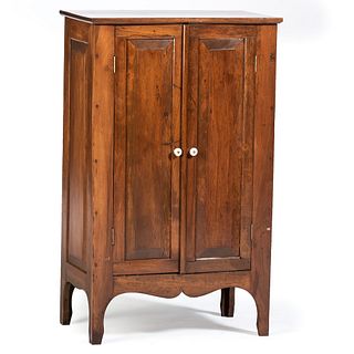 A Federal Style Paneled Cherrywood Low Cupboard