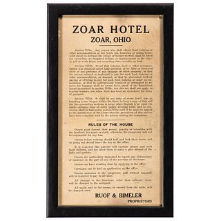 A Group of Zoar, Ohio Ads and Drawings