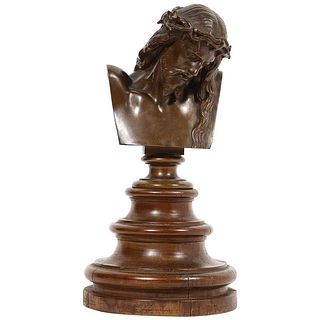 Jean-Baptiste Auguste Clesinger, French Bronze Bust of Jesus Christ, Barbedienne1858