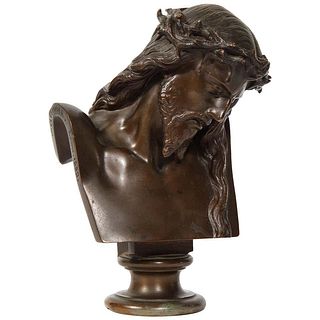 Jean-Baptiste Auguste Clesinger, French Bronze Bust of Jesus Christ, Barbedienne