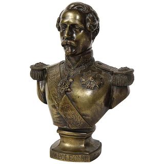 Exceptional Quality Bronze Bust of Emperor Napoleon III, circa 1870C. 1870