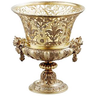 Fanniere Freres, A French Two Color Gilt-Bronze Vase, Paris, 1860