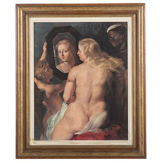 After Rubens. Venus at a Mirror, oil on canvas