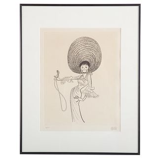 Al Hirschfeld. "Lena Horne," etching