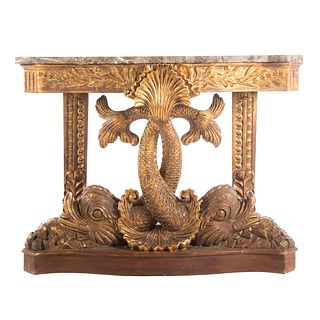 Regency Style Carved Giltwood Console