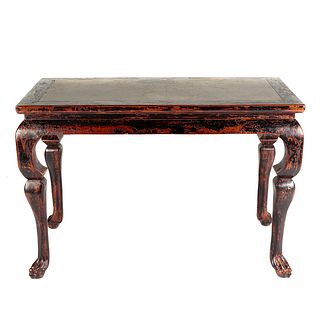 Asian Style Distressed Console Table