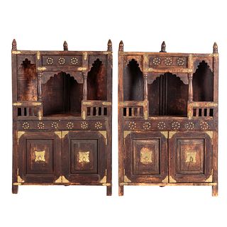 Pair of Jacobean Style Diminutive Cupboards