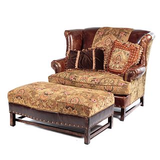 Southern Furniture Co. Oversized Chair & Ottoman