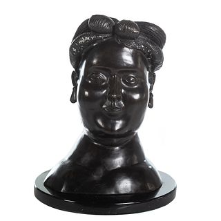 After Fernand Botero, Head of a Woman Bronze