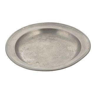 American Pewter Plate, by Sylvester Griswold