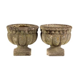 Pair of Classical Style Concrete Planter Urns
