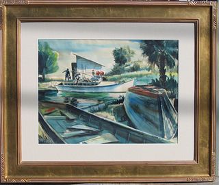 William Holm (mid 20th C) Amer, Watercolor