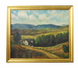 Early 20th C. American Landscape Oil on Canvas