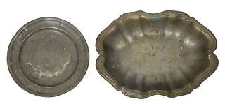 (1) Small Plate and (1) Scalloped Dish