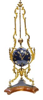 Early 1900s French Cronical Globular Table Clock