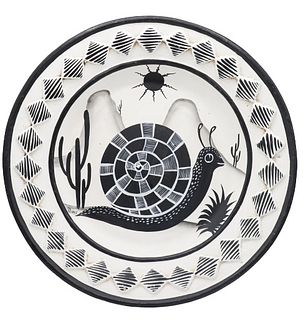 Southwestern Black & White Decorative Platter