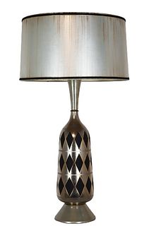 Mid-Century Black Harlequin Lamp w/ Shade