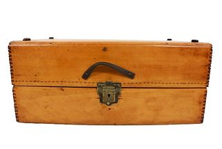 Beautiful Antique Wood Dovetail Box