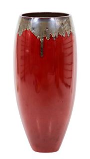 Italian Red Drip Glaze Vase