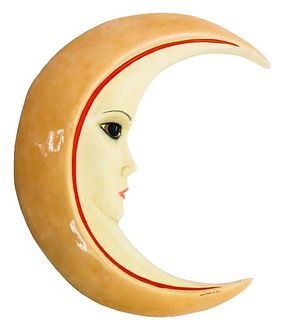 Large Vintage Folk Art Moon from Mexico