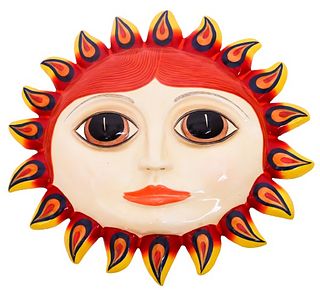 Large Vintage Folk Art Sun from Mexico