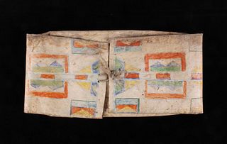 Shoshone Polychrome Parfleche Envelope c. 1800's