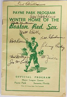 1950 Boston Red Sox Signed Spring Training Program